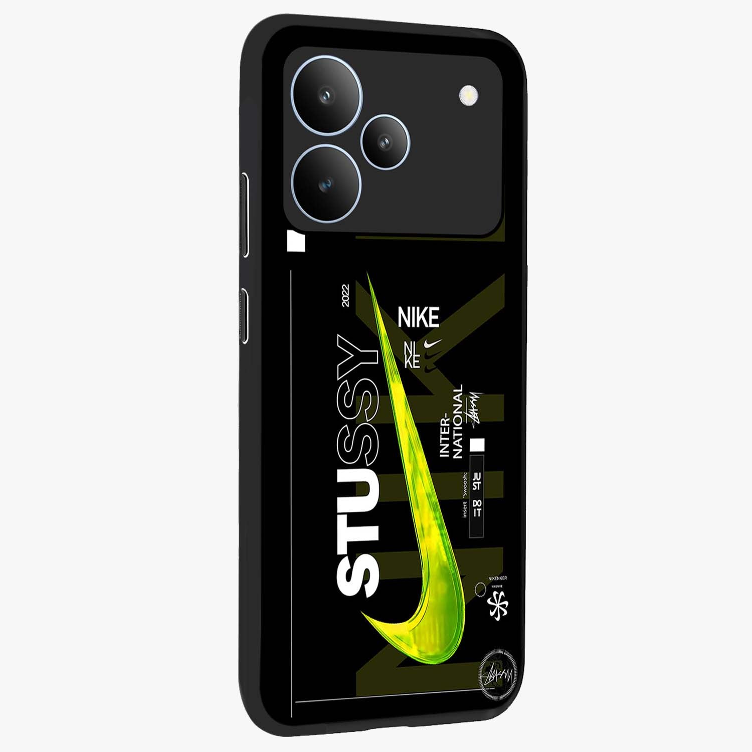 Neon Street Edition Glass Case upright view showcasing colorful neon artwork with modern street culture theme.