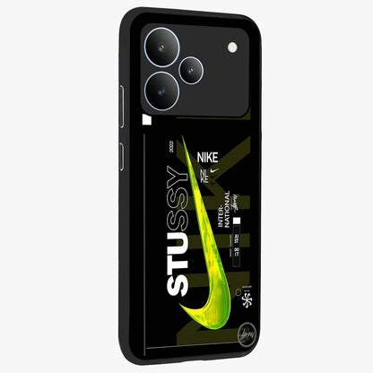 Neon Street Edition Glass Case upright view showcasing colorful neon artwork with modern street culture theme.