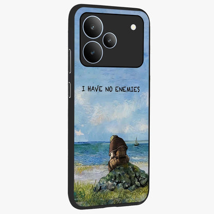 Peace Beyond War Glass Case upright view showcasing powerful peace symbol artwork with inspirational theme.