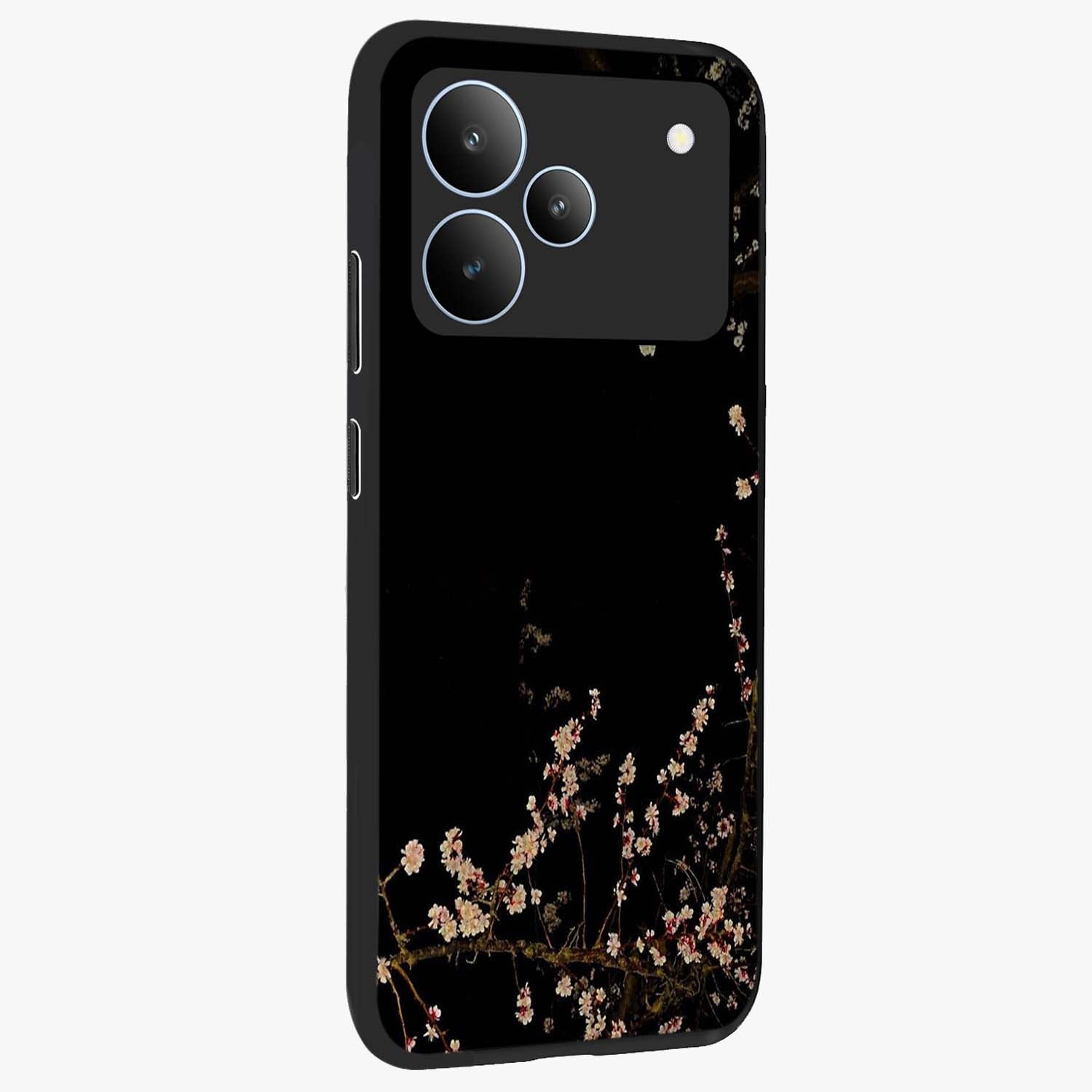 Petal Moon Light With Custom Name Glass Case upright view showcasing elegant floral moon artwork with personalized aesthetic.