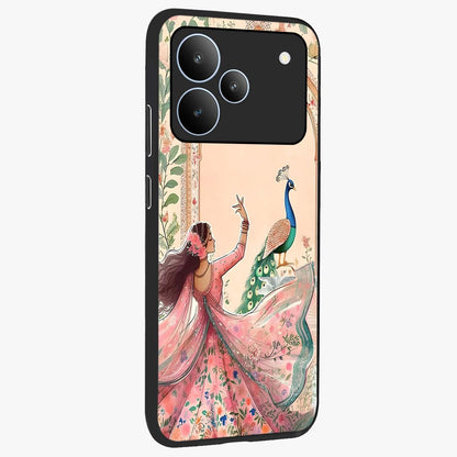 Royal Grace Muse Glass Case upright view showcasing stylish artistic artwork with sophisticated royal theme.
