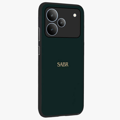 Sabr Minimal Patience Glass Case upright view showcasing calm minimalist artwork with motivational patience theme.