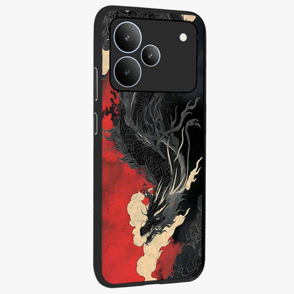 Shadow Dragon Fury Glass Case upright view showcasing intense dragon artwork with dramatic shadow theme.