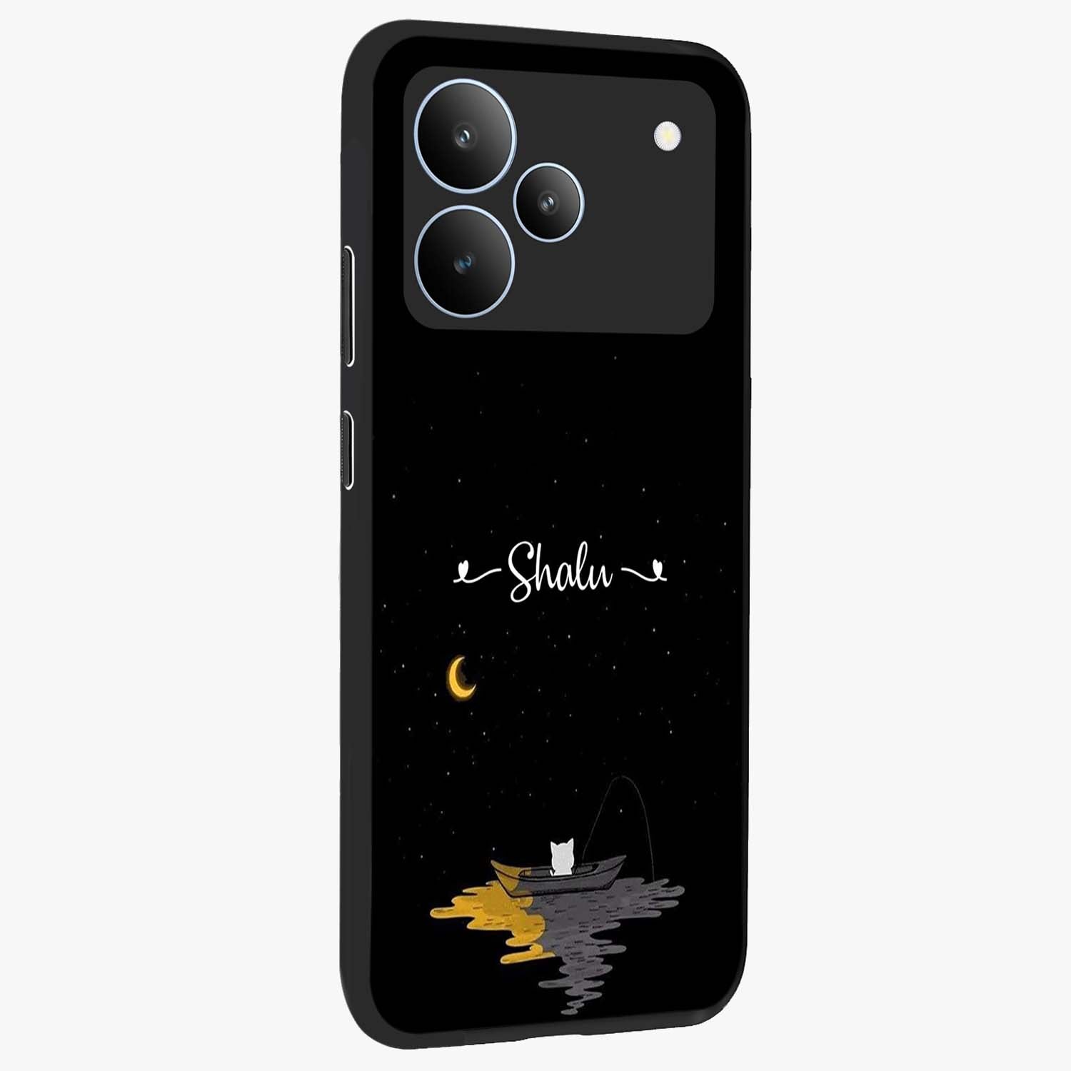 Silent Night Row Glass Case upright view showcasing tranquil night artwork with serene landscape theme.