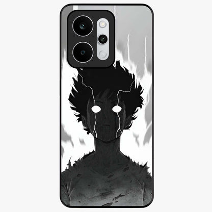 Awakened Inner Rage Glass Case showing flat back view with intense artistic artwork and glossy glass finish.