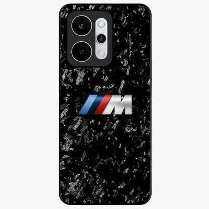 Carbon Speed Mark Glass Case showing flat back view with sporty carbon pattern artwork and glossy glass finish.