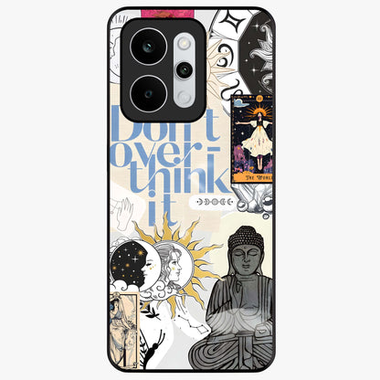 Ethereal Thoughts Glass Case showing flat back view with dreamy artistic artwork and glossy glass finish.