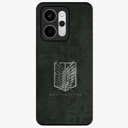 Wings Of Freedom Glass Case showing flat back view with symbolic wings artwork and glossy glass finish.