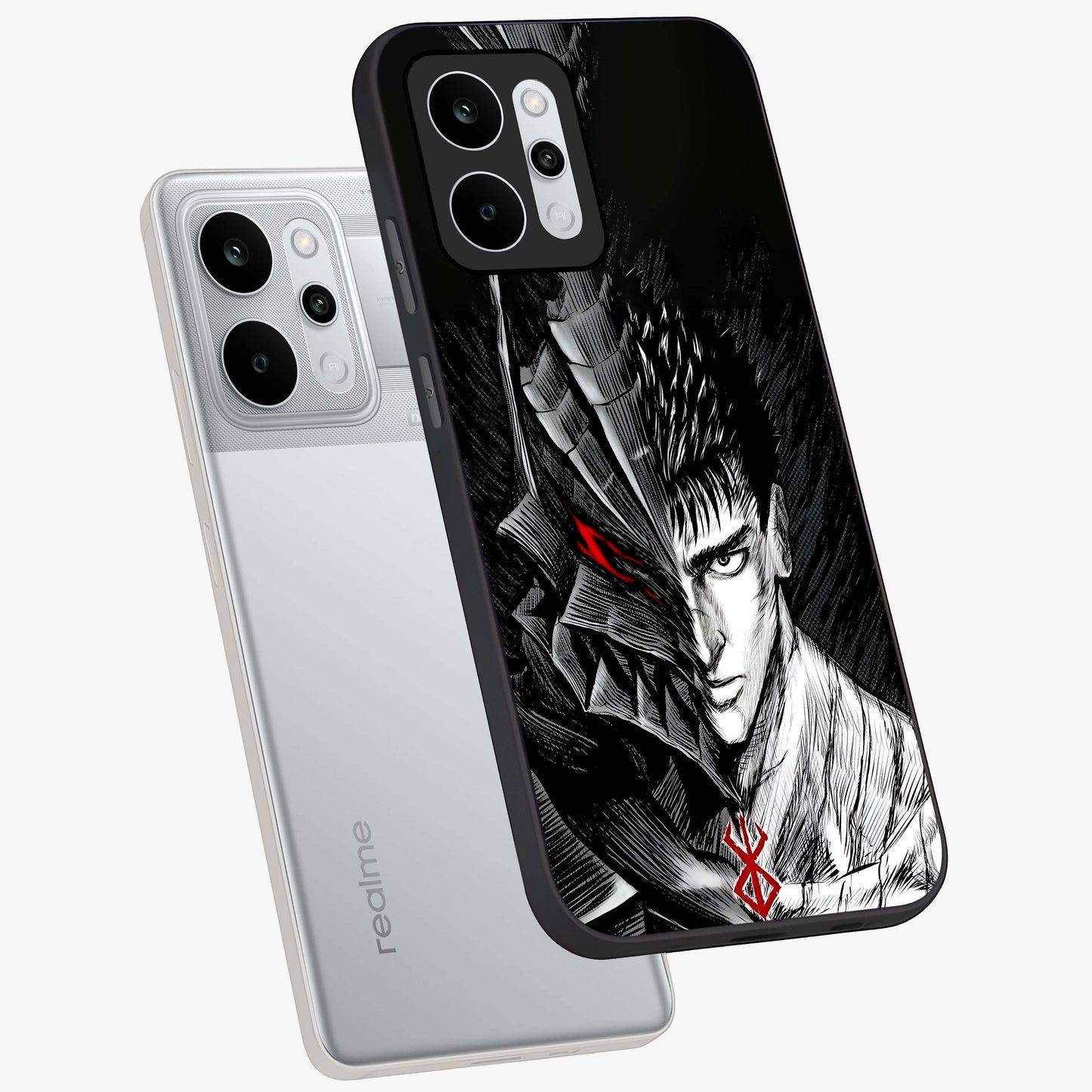 Berserker Blood Oath Glass Case displayed in angled mockup highlighting dark fantasy graphic design and powerful theme.