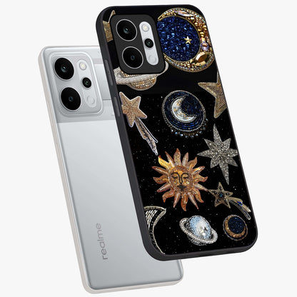 Celestial Gem Constellations Glass Case displayed in angled mockup highlighting gemstone inspired constellation design.