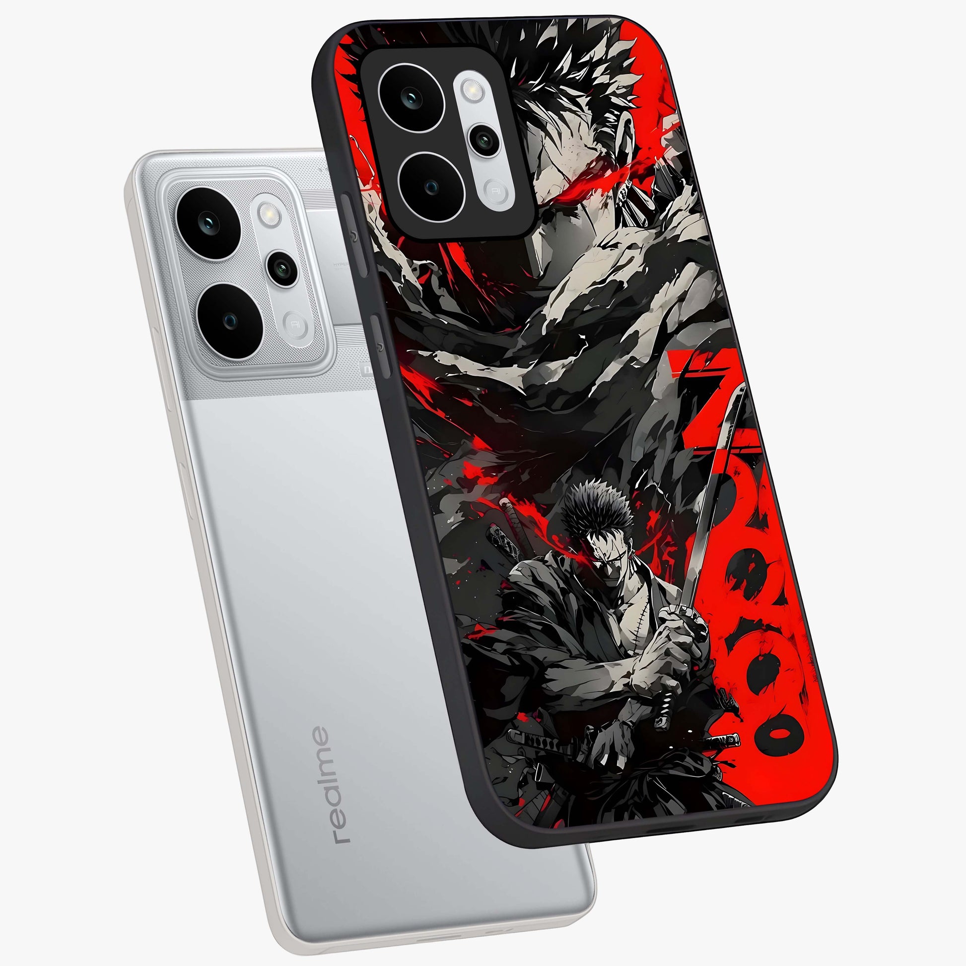 Demon Sword Resolve Glass Case displayed in angled mockup highlighting powerful demon sword illustration with dark fantasy aesthetic.