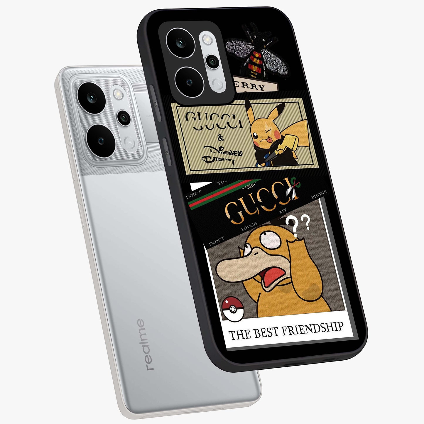 Gucci Play Mashup Glass Case displayed in angled mockup highlighting stylish fashion mashup design with bold aesthetic.
