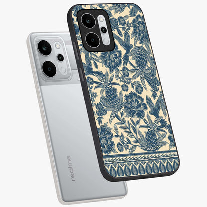 Heirloom Wild Bloom Glass Case displayed in angled mockup highlighting botanical bloom design with classic aesthetic style.