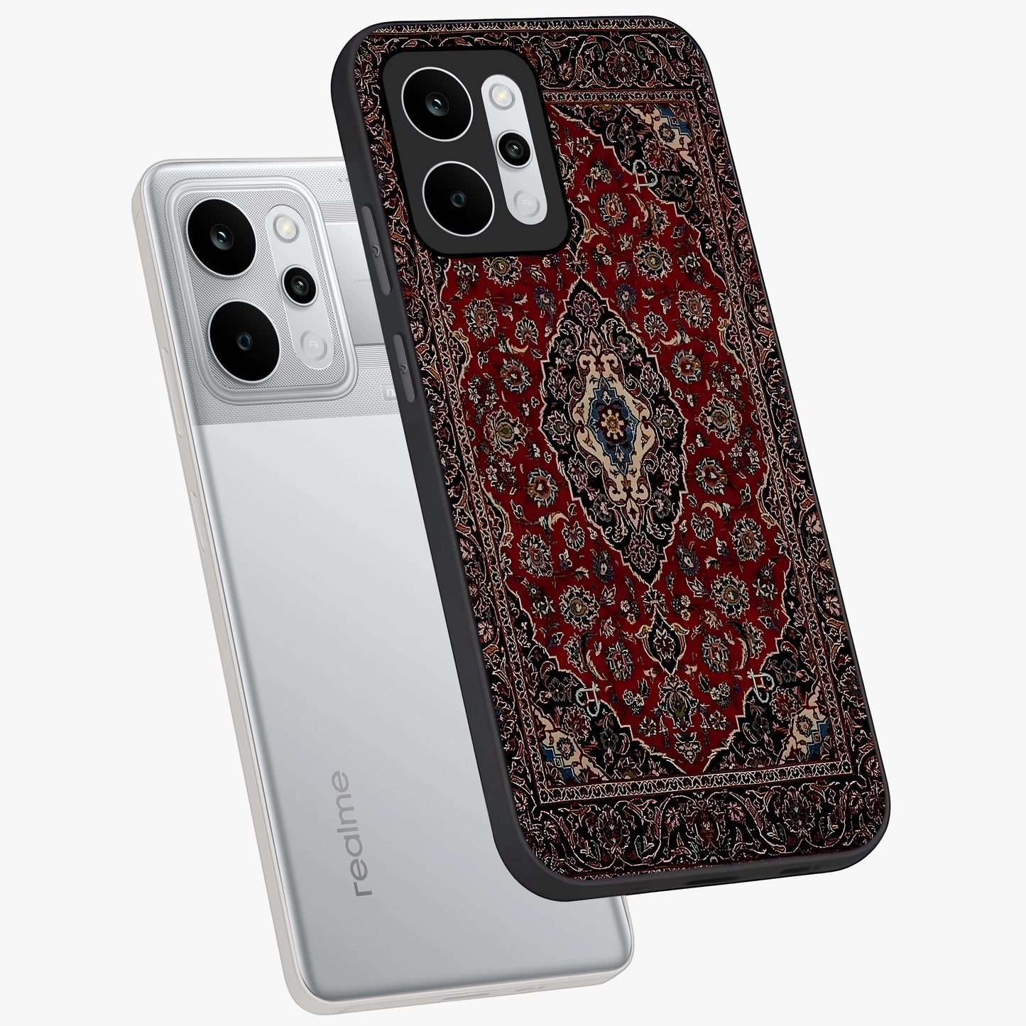 Heritage Carpet Royale Glass Case displayed in angled mockup highlighting intricate royal carpet design with heritage aesthetic.
