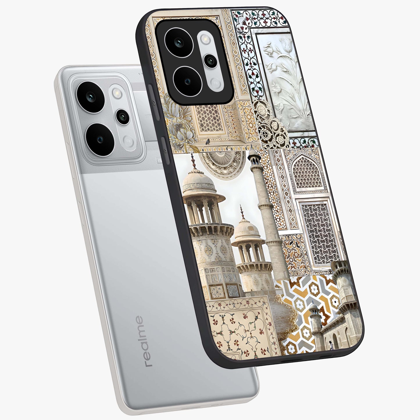 Mughal Marble Legacy Glass Case displayed in angled mockup highlighting elegant heritage marble artwork with royal aesthetic.