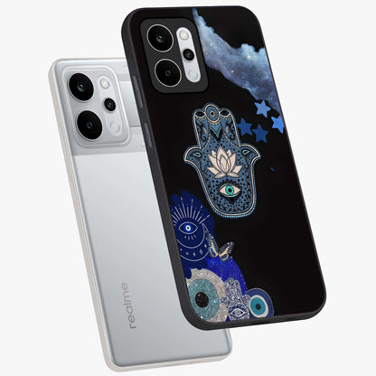 Mystic Hand Aura Glass Case displayed in angled mockup highlighting magical aura design with spiritual aesthetic style.