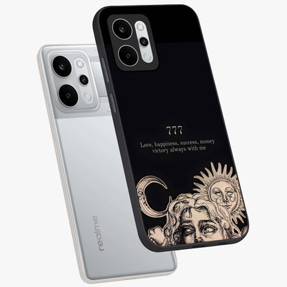 Mystic Victory Aura Glass Case displayed in angled mockup highlighting energetic aura design with bold mystical aesthetic.