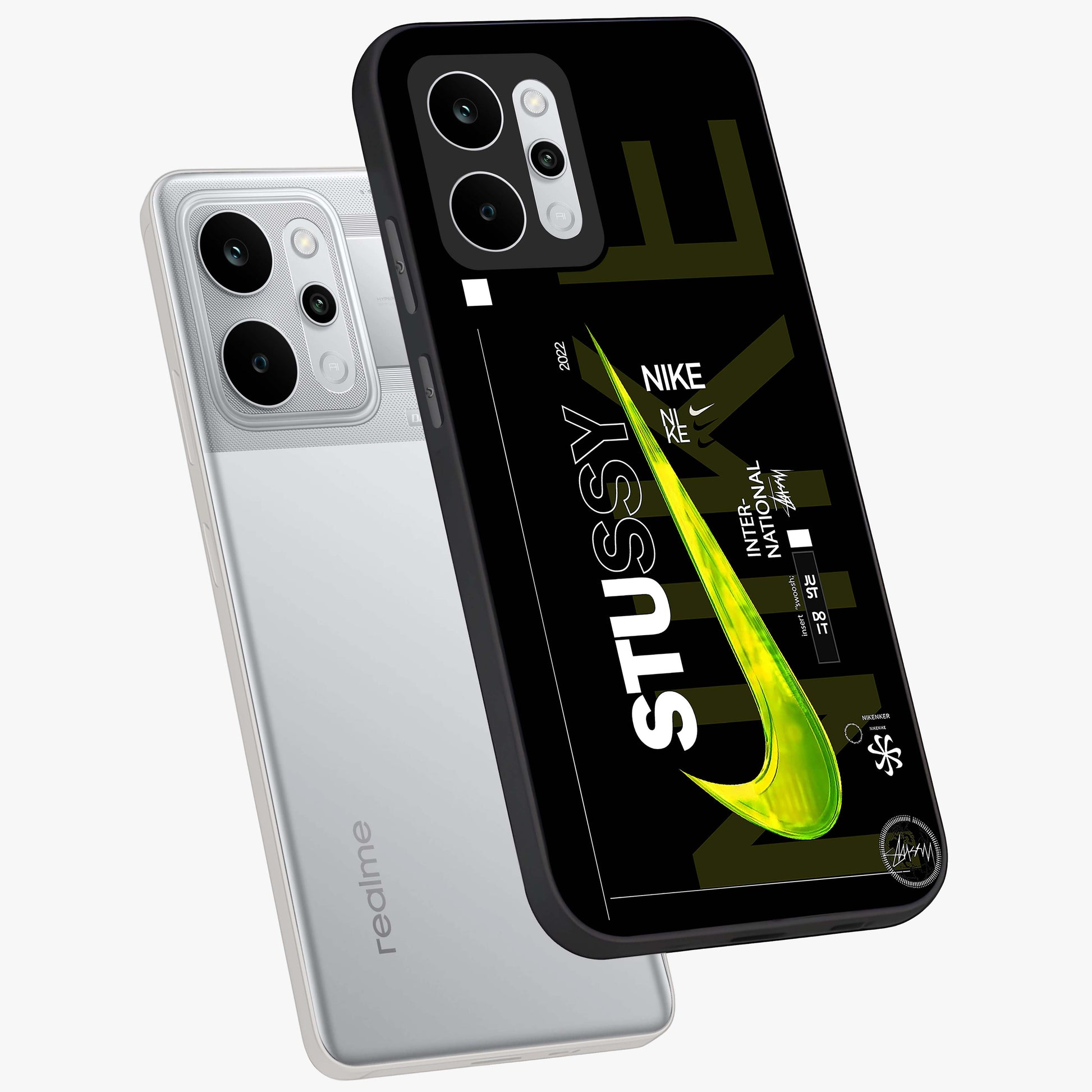 Neon Street Edition Glass Case displayed in angled mockup highlighting vibrant urban design with bold street aesthetic.