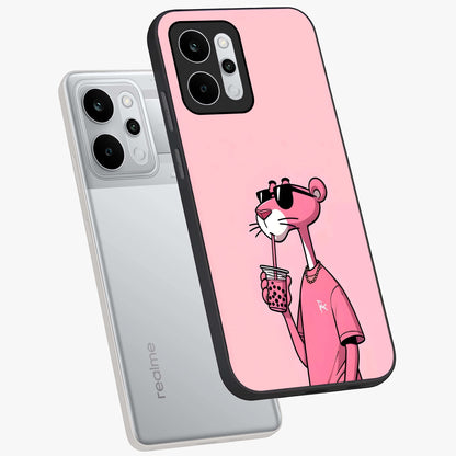 Pink Panther Glass Case displayed in angled mockup highlighting playful cartoon character design with vibrant pink aesthetic.