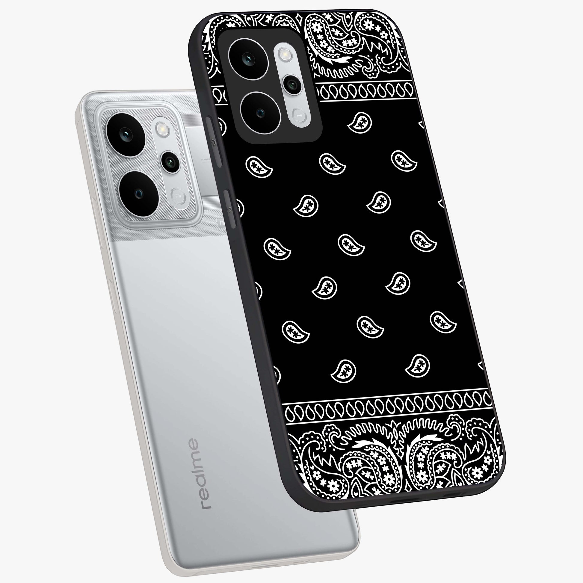 Retro Rebel Threads Glass Case displayed in angled mockup highlighting retro inspired graphic design with rebellious aesthetic.