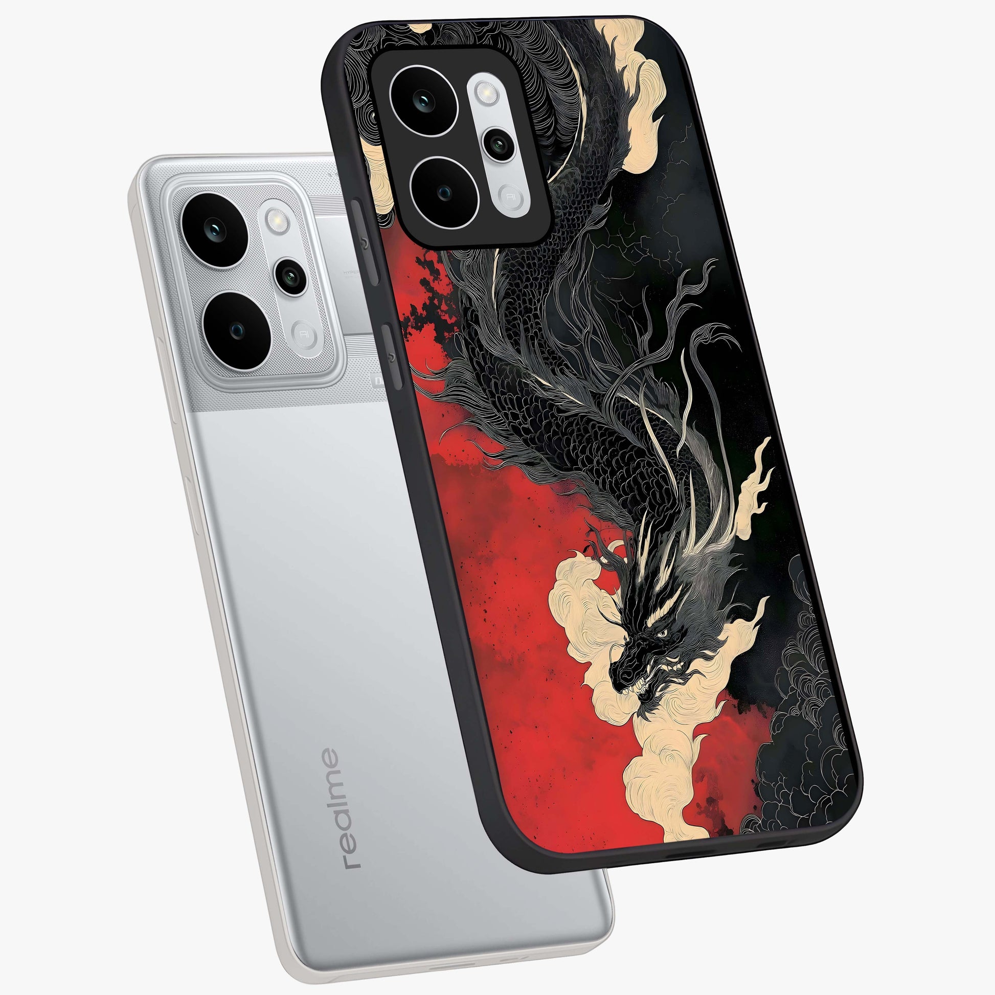 Shadow Dragon Fury Glass Case displayed in angled mockup highlighting powerful dragon illustration with dark fantasy aesthetic.