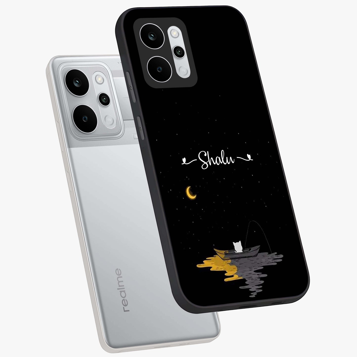 Silent Night Row Glass Case displayed in angled mockup highlighting peaceful evening design with dreamy night aesthetic.