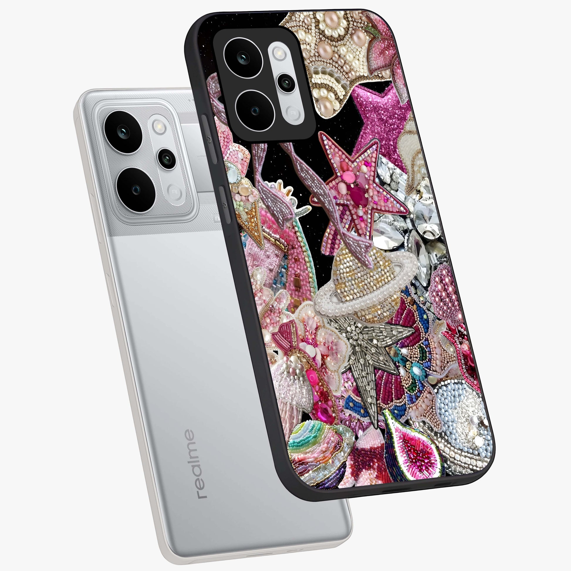 Starlit Jewel Dream Glass Case displayed in angled mockup highlighting glowing celestial jewel design with dreamy aesthetic.