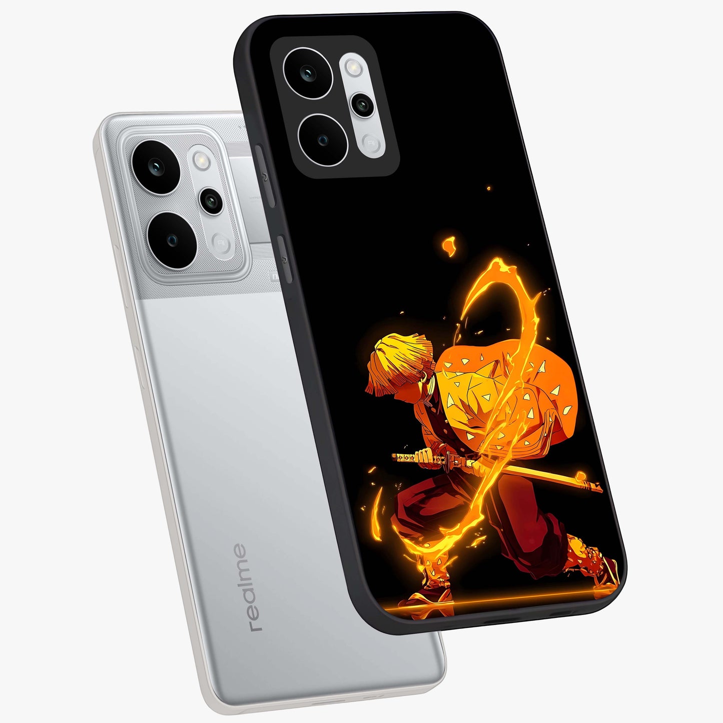 Thunder Flame Execution Glass Case displayed in angled mockup highlighting dramatic fire themed design with intense fantasy aesthetic.