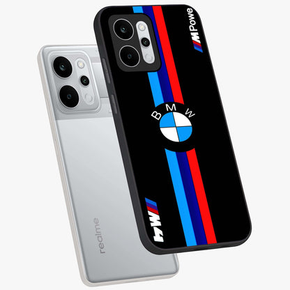 Turbo BMW Beast Glass Case displayed in angled mockup highlighting sleek racing car design with bold automotive aesthetic.