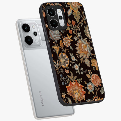 Vintage Floral Dream Glass Case displayed in angled mockup highlighting elegant vintage flower design with soft aesthetic style.