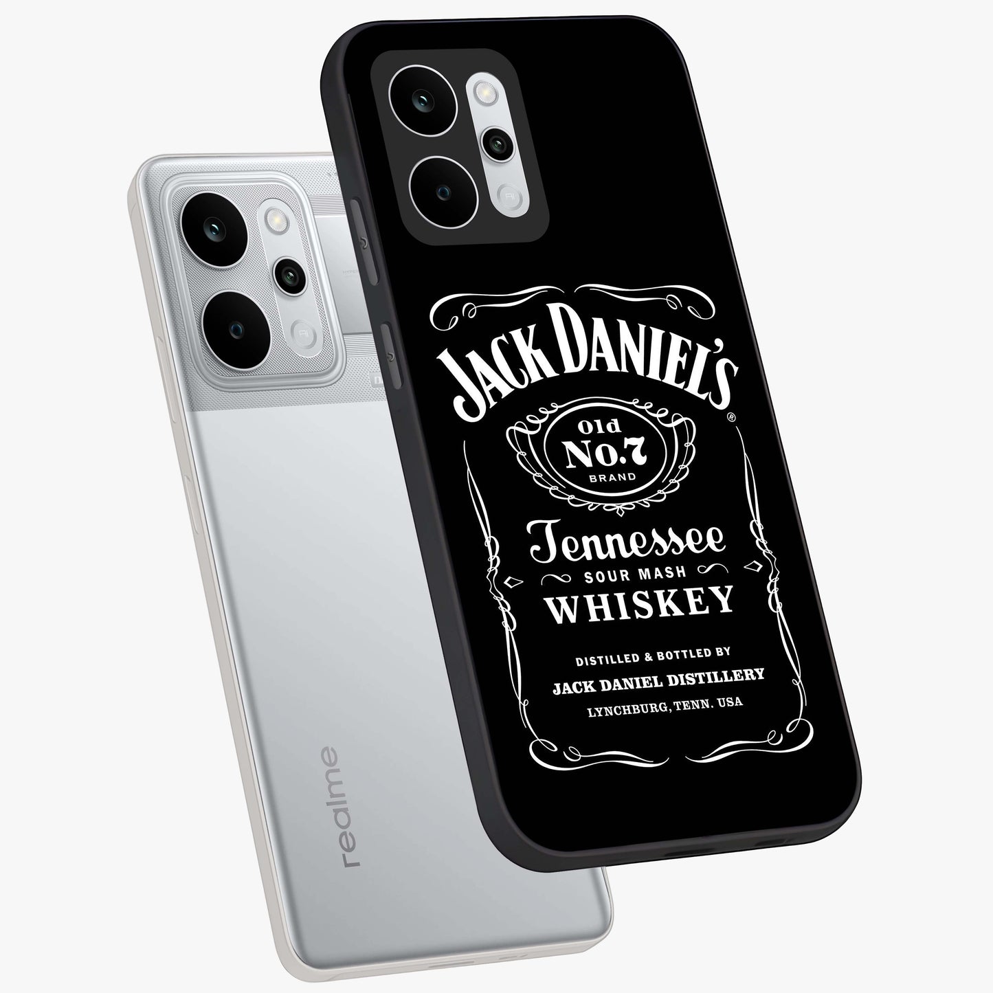 Vintage Whiskey Heritage Glass Case displayed in angled mockup highlighting retro beverage themed design with heritage aesthetic.