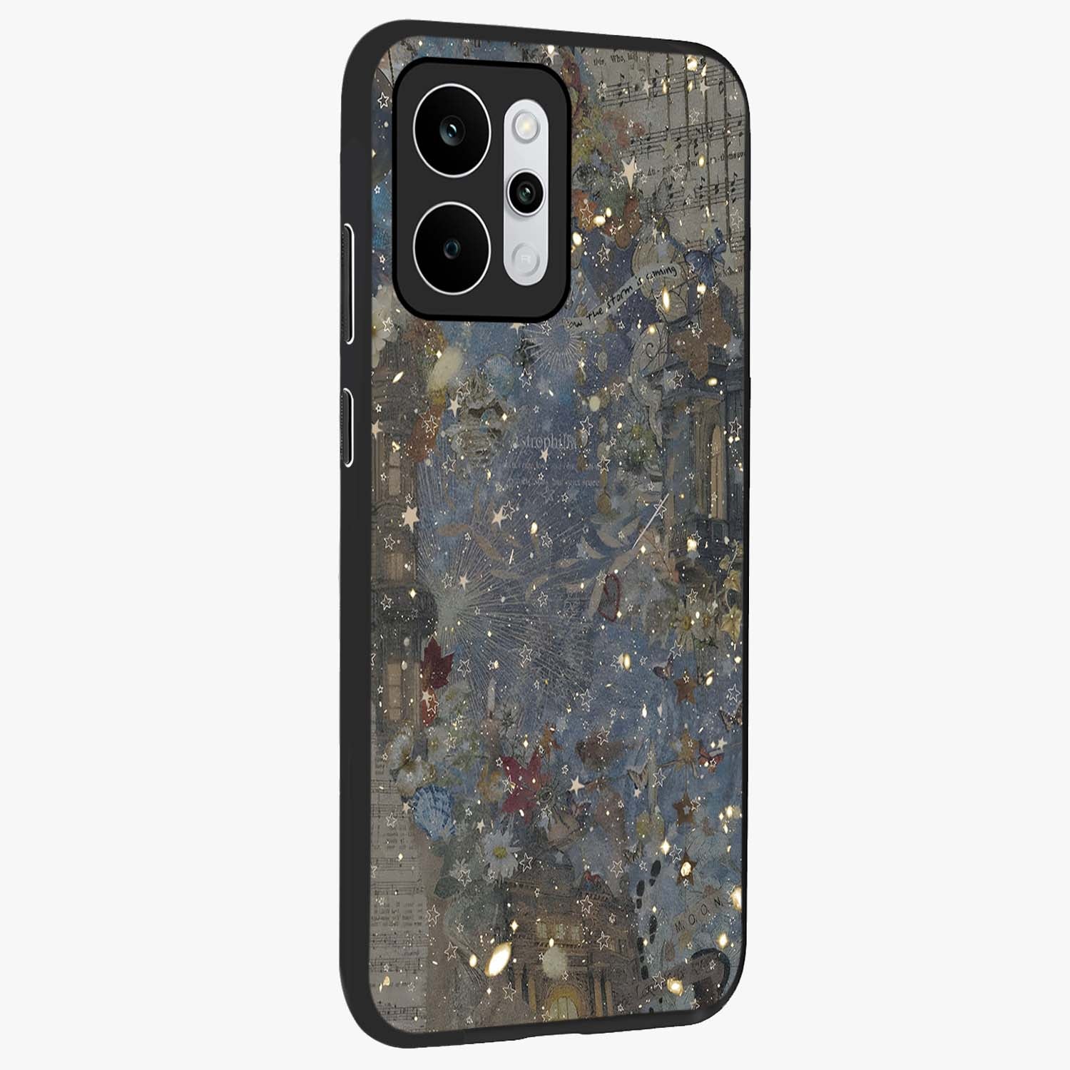 Aesthetic Astrolophia Glass Case upright view showcasing soft aesthetic theme with stylish modern look.
