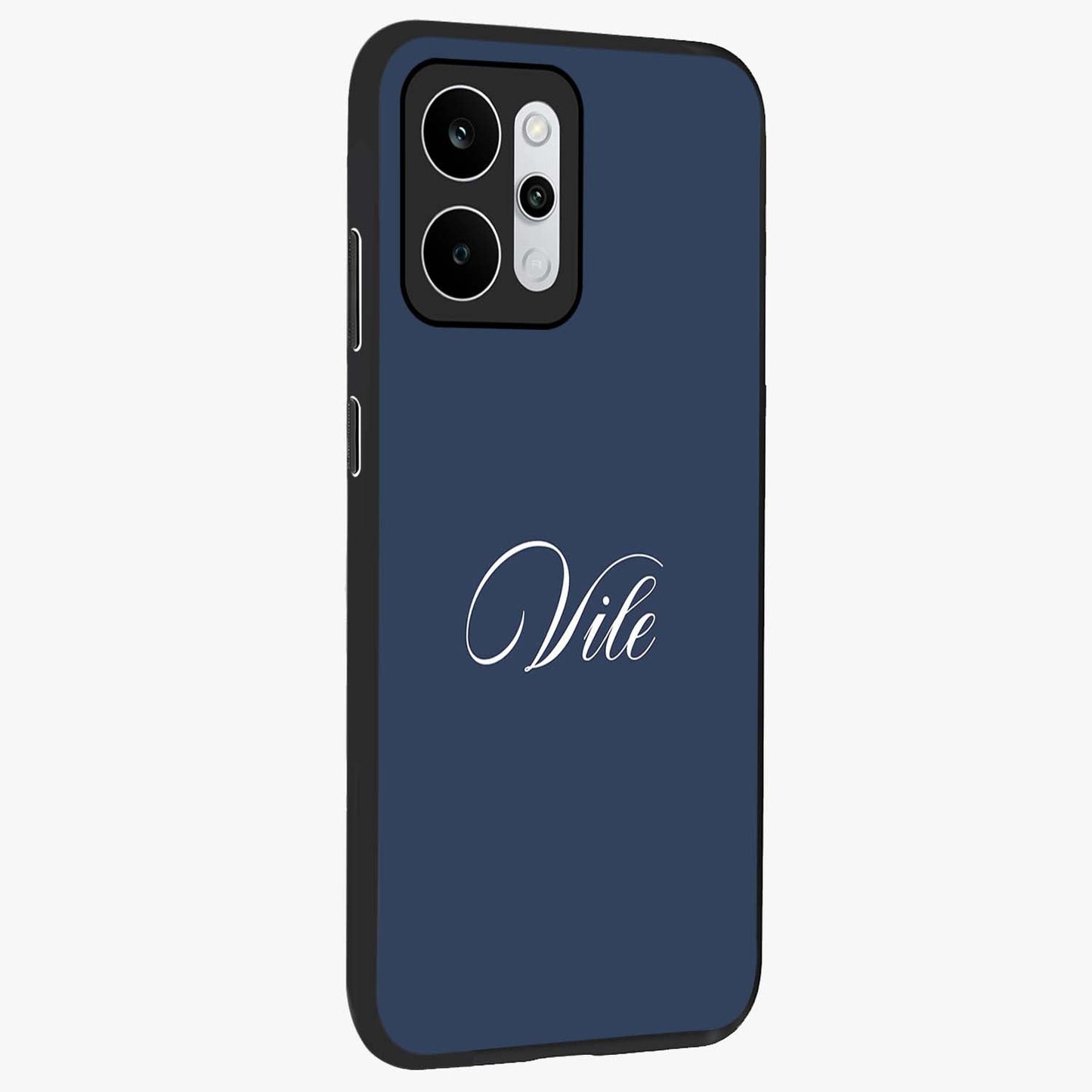 Blue Vintage Floral Pattern Glass Case displayed in angled mockup highlighting classic blue floral pattern and retro aesthetic design.