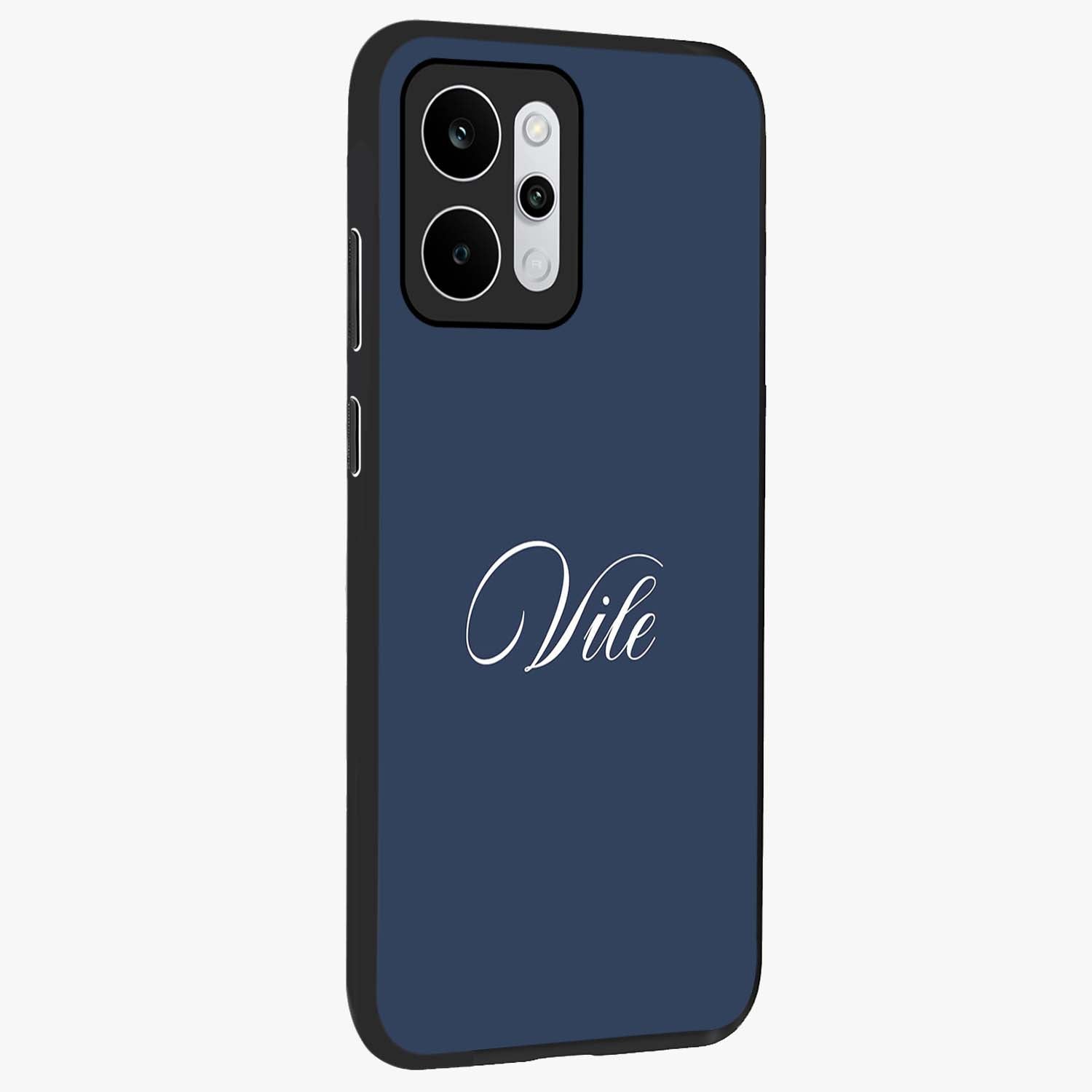 Blue Vintage Floral Pattern Glass Case displayed in angled mockup highlighting classic blue floral pattern and retro aesthetic design.