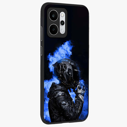 Cyber Sentinel Protocol Glass Case upright view showcasing advanced cyber sentinel artwork with futuristic tech theme.