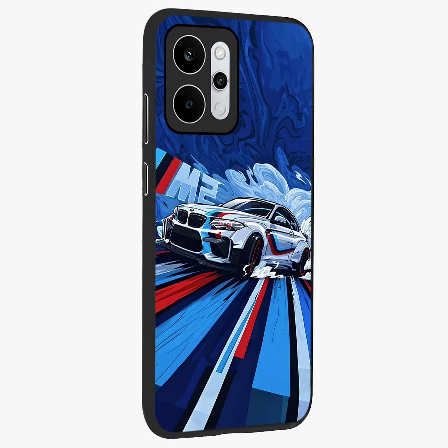 Drift Power Rush Glass Case upright view showcasing high speed racing artwork with bold automotive theme.