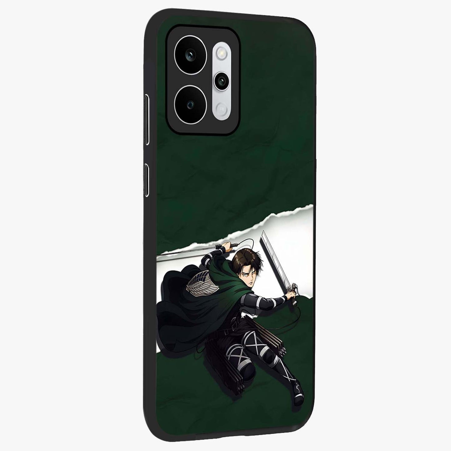 Emerald War Vanguard Glass Case upright view showcasing dramatic warrior artwork with bold fantasy theme.