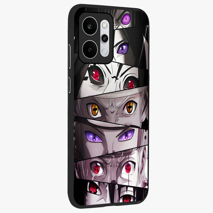 Eyes of Destiny Glass Case upright view showcasing symbolic eye artwork with dramatic artistic theme.
