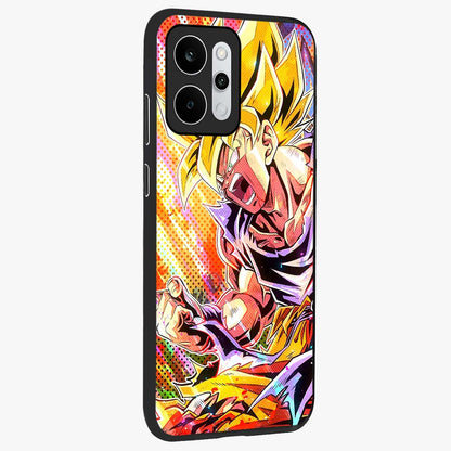 Firing Goku Glass Case upright view showcasing energetic anime artwork with bold warrior theme.
