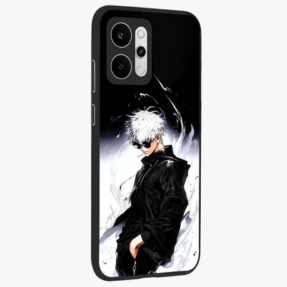 Limitless Shadow King Glass Case upright view showcasing bold shadow warrior artwork with epic fantasy theme.