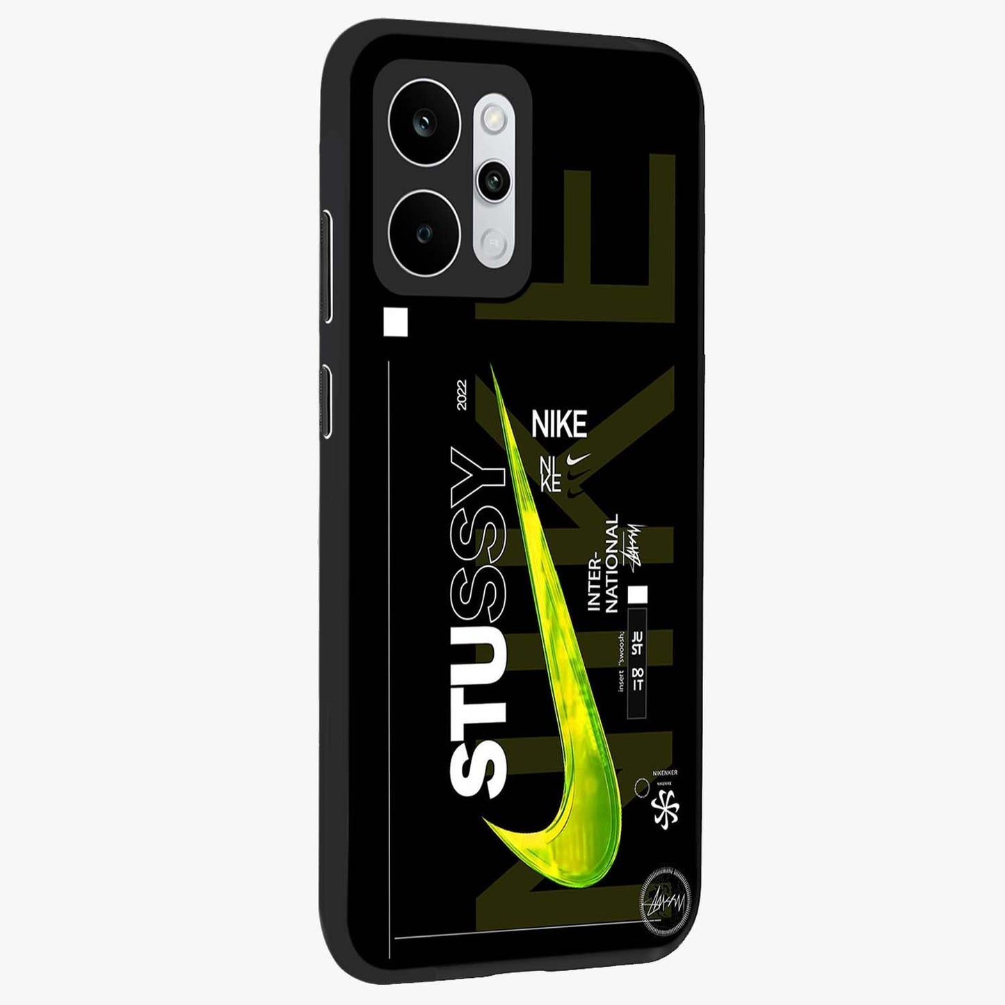 Neon Street Edition Glass Case upright view showcasing colorful neon artwork with modern street culture theme.