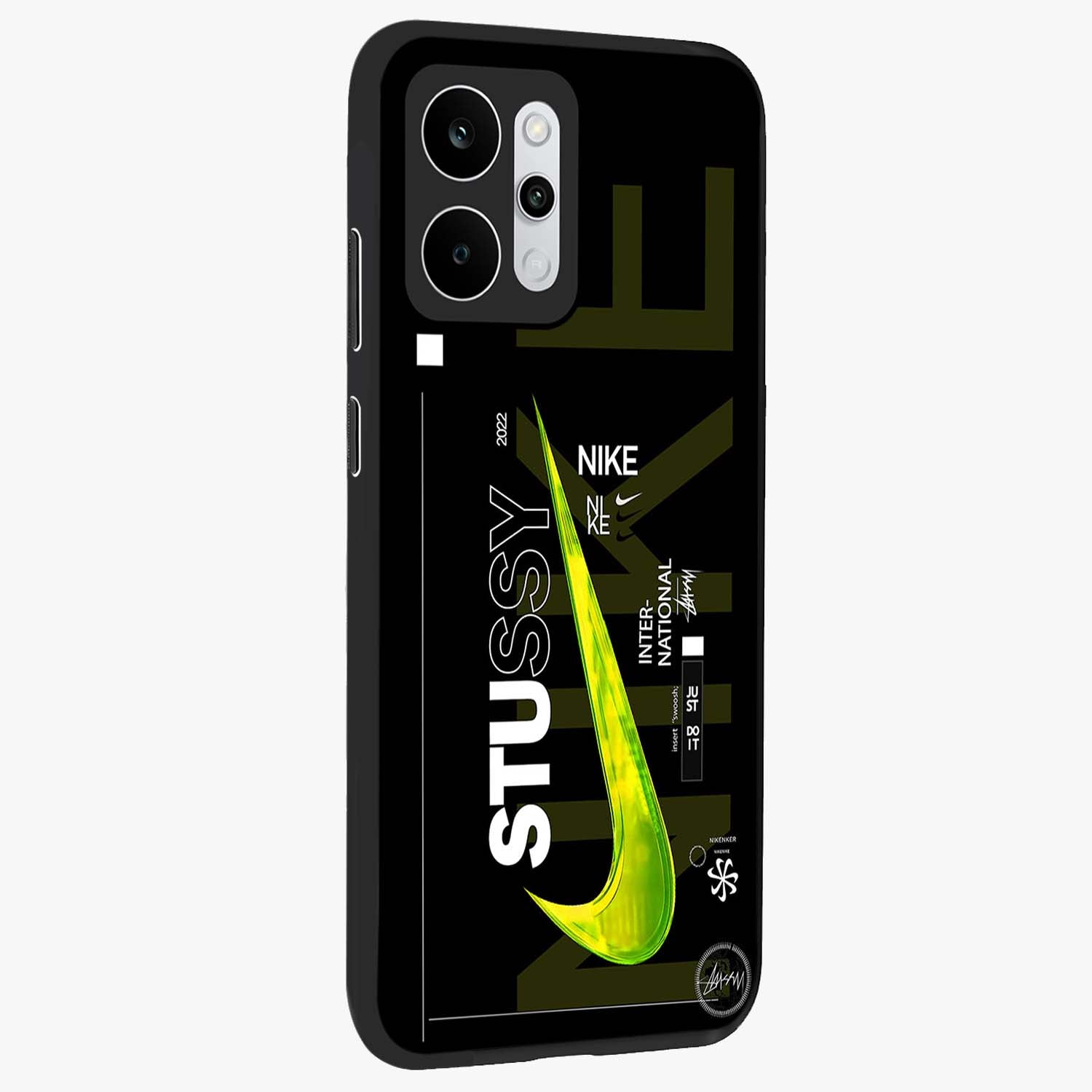 Neon Street Edition Glass Case upright view showcasing colorful neon artwork with modern street culture theme.
