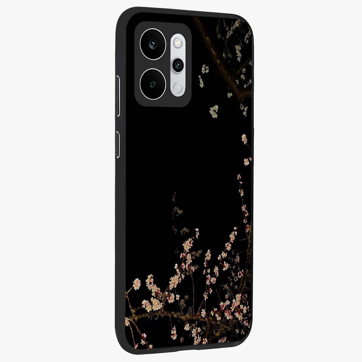 Petal Moon Light With Custom Name Glass Case upright view showcasing elegant floral moon artwork with personalized aesthetic.