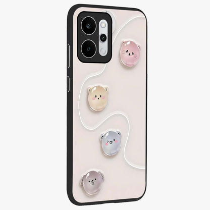 Puffy Face Parade Glass Case upright view showcasing adorable character artwork with cheerful animated theme.