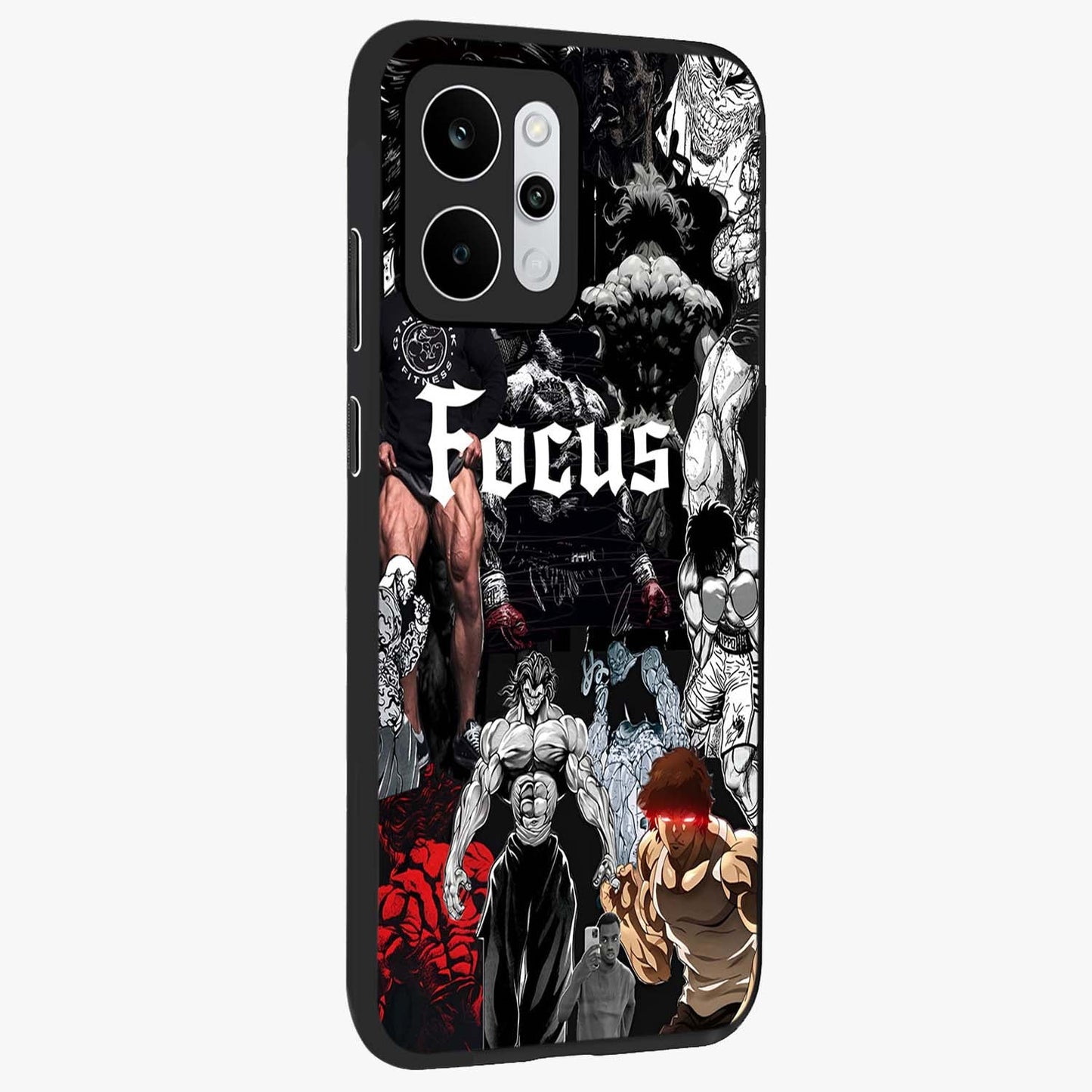 Relentless Power Focus Glass Case upright view showcasing strong inspirational artwork with powerful focus theme.