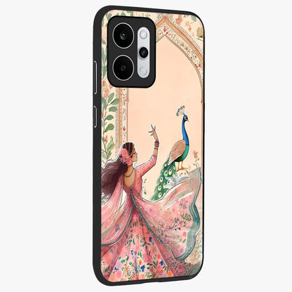Royal Grace Muse Glass Case upright view showcasing stylish artistic artwork with sophisticated royal theme.