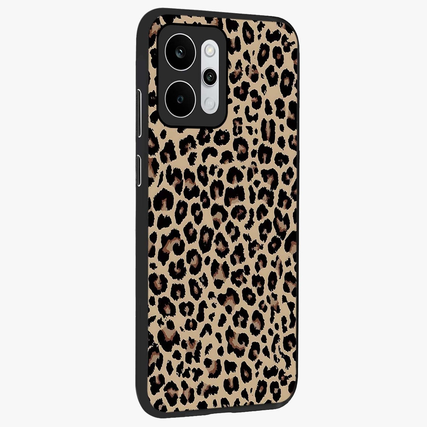 Savage Chic Pattern Glass Case upright view showcasing trendy decorative artwork with edgy fashion theme.