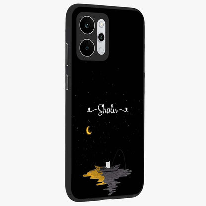 Silent Night Row Glass Case upright view showcasing tranquil night artwork with serene landscape theme.