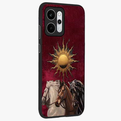 Solar Riders Glass Case upright view showcasing energetic rider artwork with bold adventure theme.