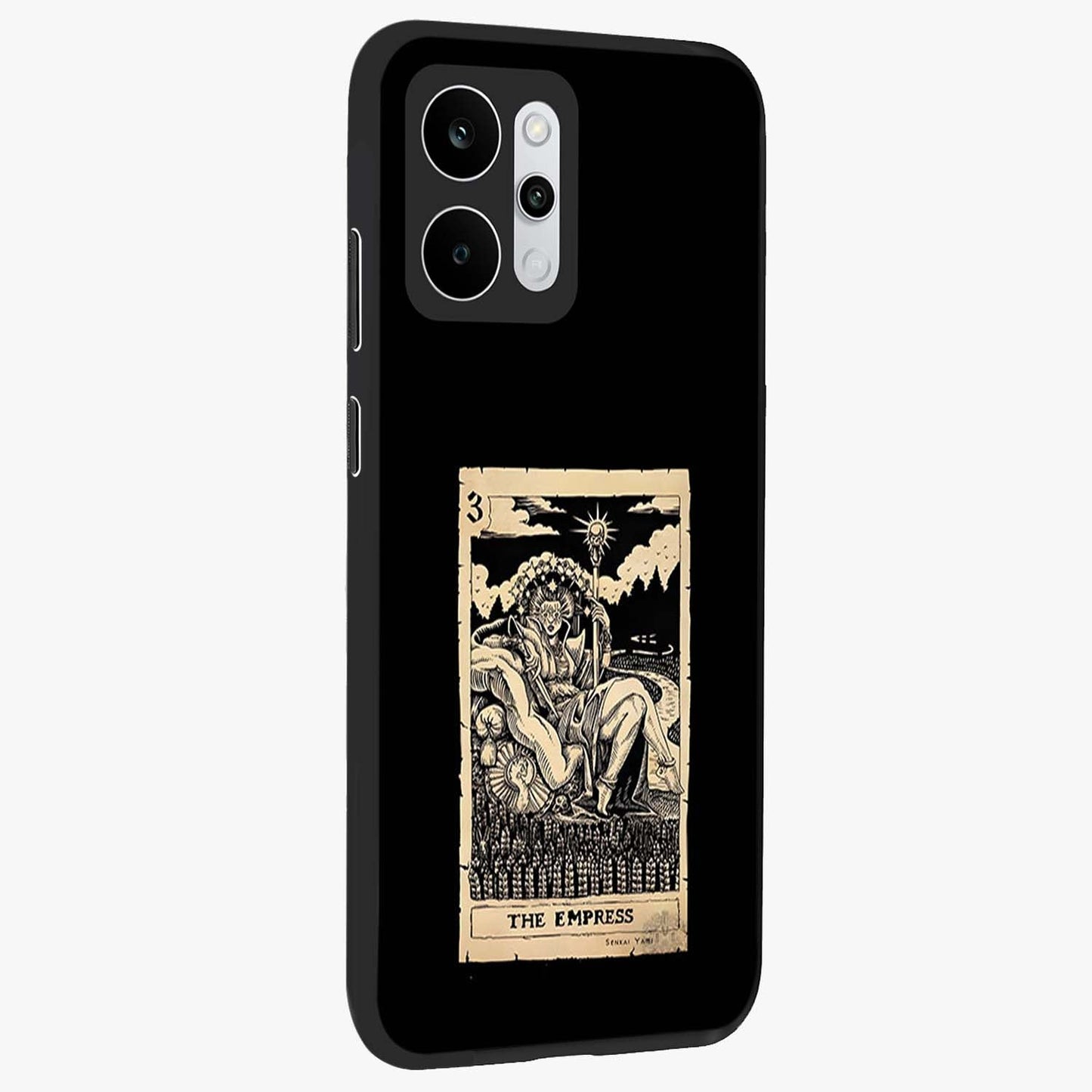 The Empress Glass Case upright view showcasing powerful empress themed artwork with luxurious artistic theme.